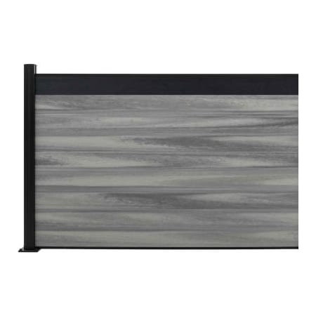 Jewett Cameron Companies Estate 6'W x 4'H Oxford Grey Aluminum/Composite Horizontal Fence Adder Section - SURFACE MOUNT EF ES1204